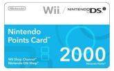Nintendo Wii 2000 Points Card